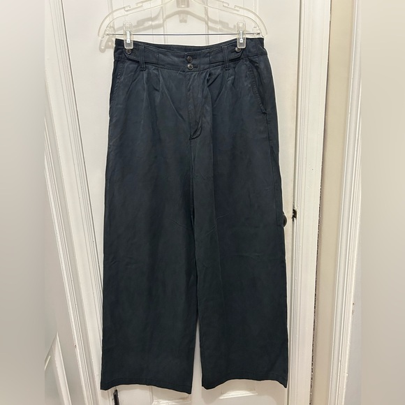 MADEWELL THE HARLOW WIDE LEG PANT BLACK SIZE 6 - Picture 2 of 12